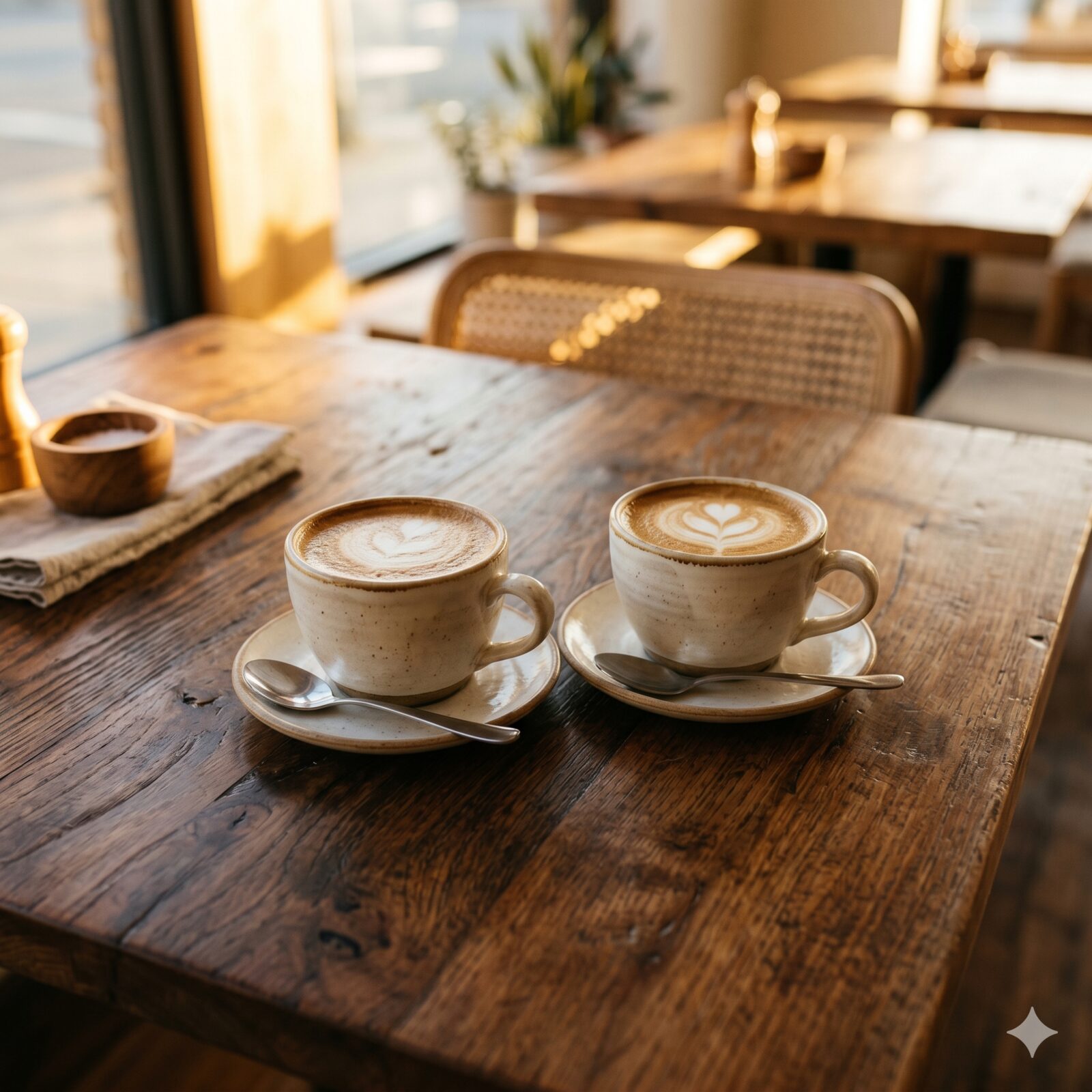 A warm conversation over coffee